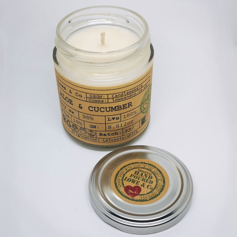 Aloe Vera & Cucumber Jar Candle - Lowe & Co. - 100% Natural Soy Wax